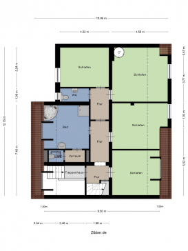 Haus 3 Zweites Obergeschoss